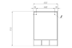 Зеркало Aquaton Йорк 60 белый-светлое дерево - 2