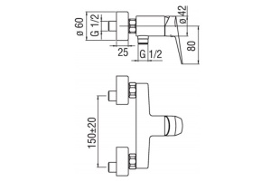 Смеситель для душа Nobili Blues (BS101130CR) - 2