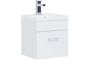 Тумба с раковиной Aquanet Нота 40 белая