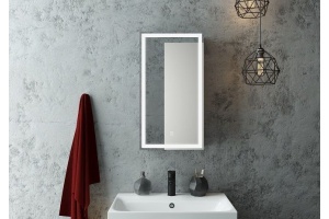 Зеркало-шкаф с подсветкой ART&MAX TECHNO AM-Tec-350-650-1D-L-DS-F-Nero