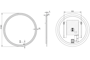 Зеркало Esbano 68 с подсветкой (ESMI2481FD) - 3