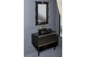 Тумба под раковину Boheme Armadi Art Vallessi Avantgarde 100 черный - золото - 3