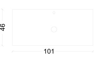 Столешница под раковину Armadi Art Vallessi 100 черный - 2