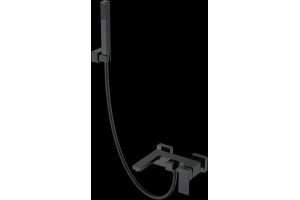 Смеситель для ванны с душем Boheme Qubic черный матовый