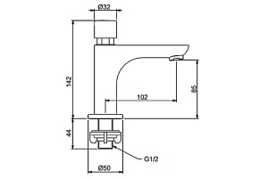 Смеситель для раковины Gappo G5148 - 2