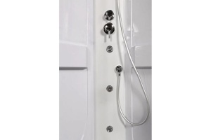 Душевая кабина Deto L 80х80 с гидромассажем, хром (L608NLED+GM) - 3