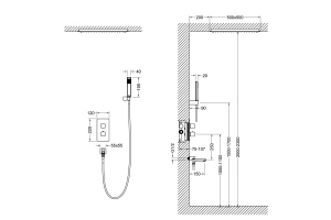 Душевая система встроенная с термостатом Timo Petruma SX-5019/17SM золото матовое - 2