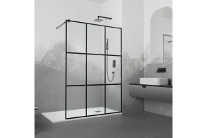 Душевая перегородка RGW Walk In WA-111B 120х195 профиль черный стекло прозрачное - 2