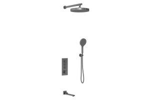 Душевой комплект Vincea Inspire с термостатом темный хром