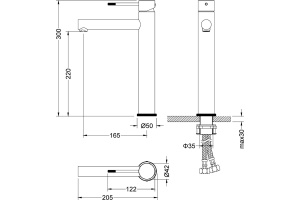 Смеситель Timo Saona 2311/03F для раковины, черный - 2