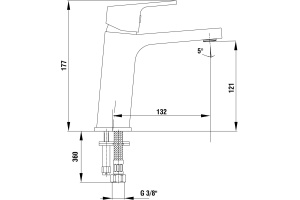 Смеситель E.C.A. Tiera 104808989EX для раковины - 2