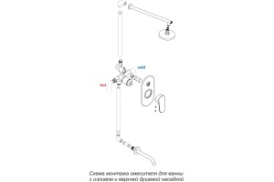 Излив Wasserkraft A018 для ванны - 3