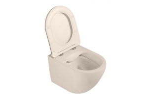 Подвесной унитаз Abber Bequem бежевый матовый с сиденьем микролифт - 2