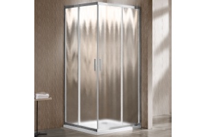 Душевой уголок Vincea Garda 90х80 хром стекло рифленое