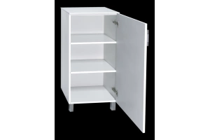 Тумба в ванную комнату со столешницей Misty Купер 50 R белая матовая - 2