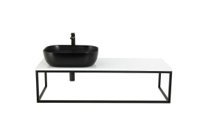 Консоль под раковину BelBagno Etna Kraft 120 черный матовый - 3