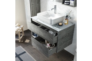 Тумба с раковиной STWORKI Карлстад 90 дуб рошелье, монте тиберио - 2