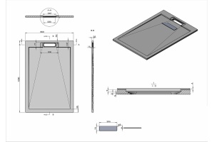 Поддон для душа Vincea 120х80 антрацит матовый - 2