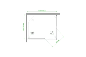 Душевой уголок Royal Bath 120х100 хром стекло прозрачное - 3