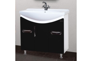 Тумба с раковиной Bellezza Лагуна 85 черная