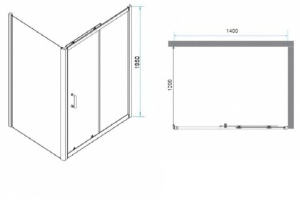 Душевой уголок RGW Passage PA-74 140x120 профиль хром стекло прозрачное - 3