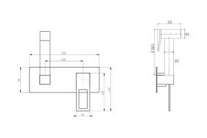 Гигиенический душ Boheme Q хром с синим - 2