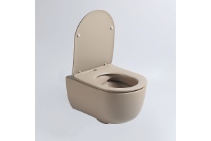 Подвесной унитаз Vincea Evo бежевый матовый с сиденьем микролифт - 2
