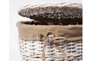 Корзина для белья Wasserkraft Aller WB-106-M белая, средняя - 3