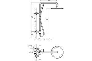 Душевая стойка Cezares Siesta F CD T 01 - 2
