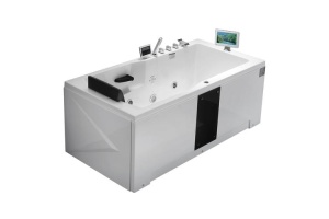 Акриловая ванна Gemy 171х86 белая правая с гидромассажем