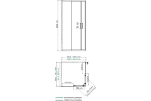 Душевой уголок Wasserkraft Main 41S19 100x100 см с поддоном - 3