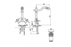 Смеситель для биде Rav Slezak Morava retro хром - 2