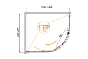 Душевой уголок Cezares Molveno 120х90 (MOLVENO-RH-1-120/90-C-Cr-IV) - 2
