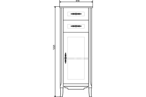Шкаф Comforty Версаль 40 слоновая кость - 3