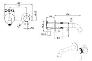 Смеситель для раковины Allen Brau Priority хром - 2