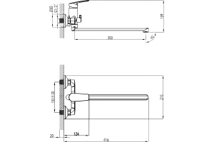 Смеситель Milardo Horizont HORSB02M10 универсальный - 3