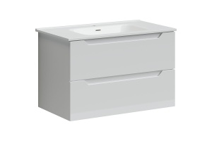 Тумба под раковину подвесная Sancos Norma 2.0 80 белая глянцевая