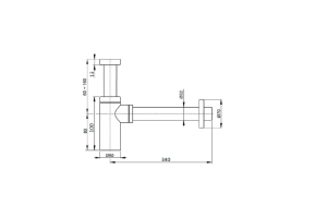Сифон для раковины Ceramalux золото (RD015) - 2
