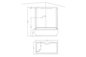 Душевая кабина Arcus  170x85 см (AS-126) - 2