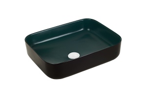 Раковина накладная WeltWasser WW ELBACH M2195 BDG 50 зеленый - черный (10000005750)