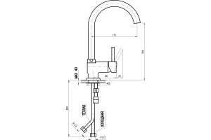 Смеситель для кухонной мойки Rav Slezak Seina хром (SE908.5/4) - 2