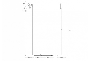 Торшер Maytoni Technical Bansky MOD129FL-01W - 2