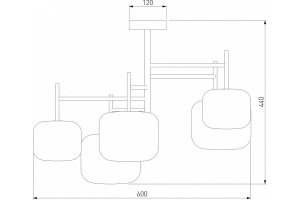 Люстра на штанге Eurosvet Jar 70128/5 золото - 2