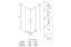Душевой уголок Veconi Rovigo 80х80, черный (RV47B-80-01-C4) - 2