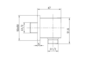 Подключение для душевого шланга Lemark LM5883CW для LM5822CW, LM5829CW, хром/белый - 2