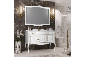 Мебель для ванной Opadiris Лаура 120 белая с патиной - 2