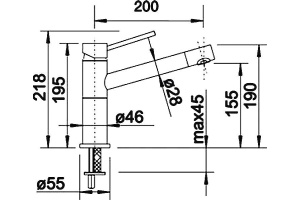 Смеситель для кухонной мойки Blanco Alta белый (515317) - 2