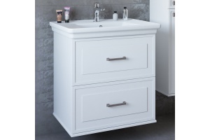 Тумба с раковиной Sanflor Модена 75 подвесная, белая