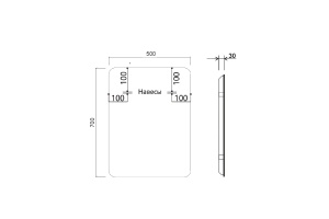 Зеркало Vincea 50х70 черное с подсветкой - 3