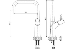 Смеситель для кухонной мойки IDDIS Kitchen Line (K07SB0Li05) - 3